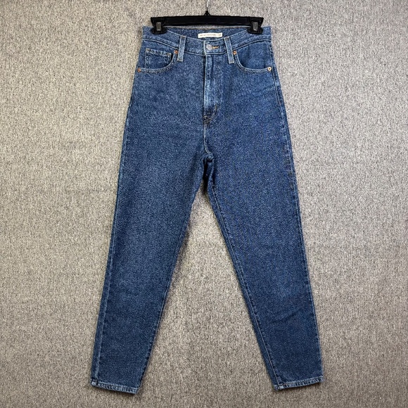Levis Jeans High Waisted Mom Jean Tapered Denim Blue Jeans Womens Size 26x29 - Picture 2 of 7